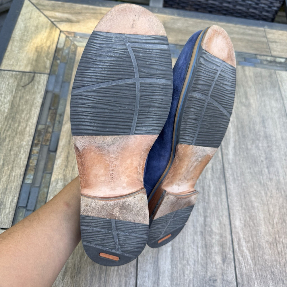 Rockport Men's Parker Hill Cap Toe Oxford Leather Blue Size 11 Comfort Cushion - Picture 9 of 12